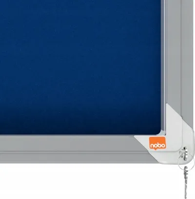 Tabelë njoftimesh Nobo Premium Plus 1902566, 12xA4, me bravë, me felt blu - 3