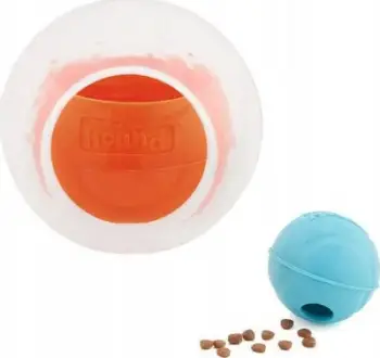 Lodër interaktive për qen Outward Hound Nina Ottosson Topsy Treat Ball, puzzle niveli 1, portokalli
