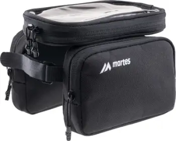 Çantë për kornizë biçiklete Martes Navbag, xhep për smartphone 18x8 cm, elemente reflektuese, e zezë