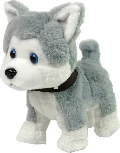 Lodër interaktive qenush Husky, pelush, me tinguj dhe lëvizje, shumëngjyrëshe - 2
