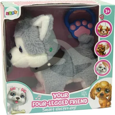 Lodër interaktive qenush Husky, pelush, me tinguj dhe lëvizje, shumëngjyrëshe - 5