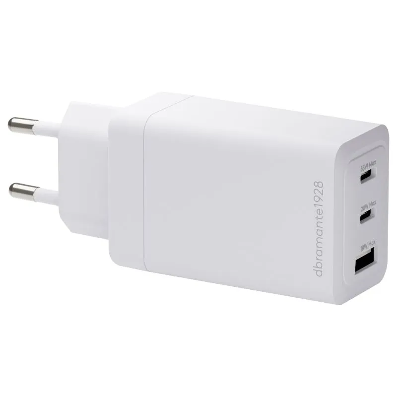 Adapter dbramante1928 Re‑Charge / 65W – 2 × USB‑C & 1 × USB‑A – Bardhë - 1