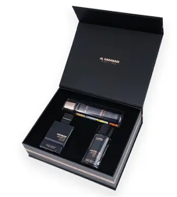Set aromatik Al Haramain Amber Oud Private Edition. EDP 75 ml + EDP 30 ml + sprej për trup 250 ml