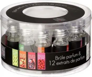 Set aromaterapie me llampë aromash dhe 12 vajra esencialë, shumë aroma