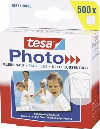 Jastëkza vetëngjitëse foto Tesa 56611, 500 copë, me dy anë, pa acid