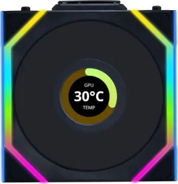 Ventilator PC Lian Li UNI FAN SL Wireless LCD, 120mm, ARGB PWM, i zi, set 3 copë