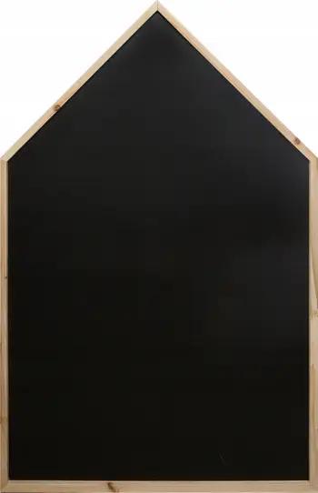 Tabelë shkrimi në formë shtëpie, 116 cm, dru dhe MDF, e zezë