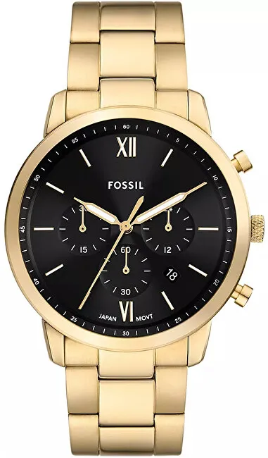 Orë dore për meshkuj Fossil Neutra Chronograph FS6093, e artë - 1