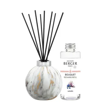 Set aromatik Maison Berger Paris Marbrure White + Liliflora refill 180 ml