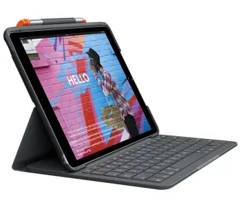 Aksesorë Logitech Slim Folio Case and Keyboard for iPad – Gri