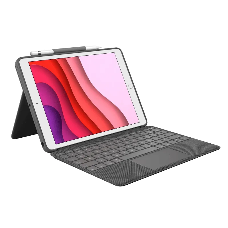 Aksesorë Logitech Case and Keyboard Combo Touch for iPad – Gri - 1