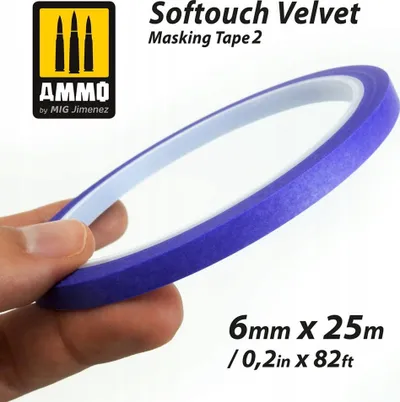 Shirit maskues Ammo Mig 8041 Softouch Velvet, 6mm, i verdhë - 2