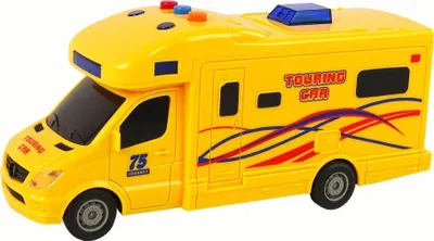 Lodër kamper makinë Auto Camper Trip, fërkim drive, drita dhe zë, e verdhë - 2