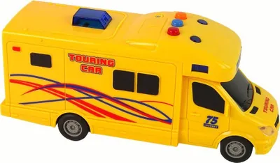 Lodër kamper makinë Auto Camper Trip, fërkim drive, drita dhe zë, e verdhë - 3