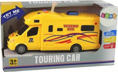 Lodër kamper makinë Auto Camper Trip, fërkim drive, drita dhe zë, e verdhë - 4