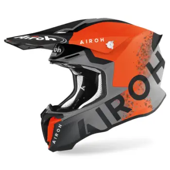 Kaska motocross Airoh Twist 2.0 Bit, përmasa 2XL, gri portokalli