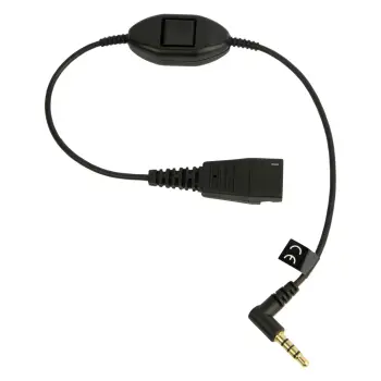 Aksesorë për kufje Jabra LINK Mobile QD to 3.5 mm with PTT – Zezë