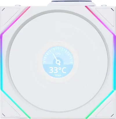 Ventilator PC Lian Li UNI TL LCD Wireless Reverse Blade 120mm, ARGB, i bardhë - 1