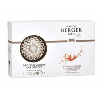 Set aromë për veturë Maison Berger Paris Gift set car diffuser chrome + Exquisite Sparkle refill
