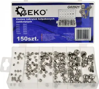 Set arra kapak GEKO, 150 copë, madhësi të ndryshme, argjendtë
