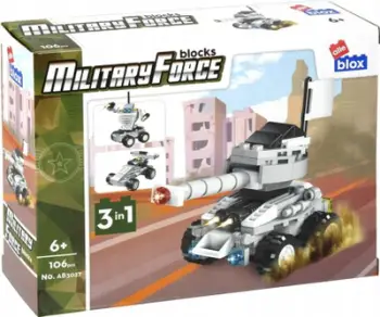 Lodër konstruktore Alleblox Military 3in1, 98 pjesë, 6+