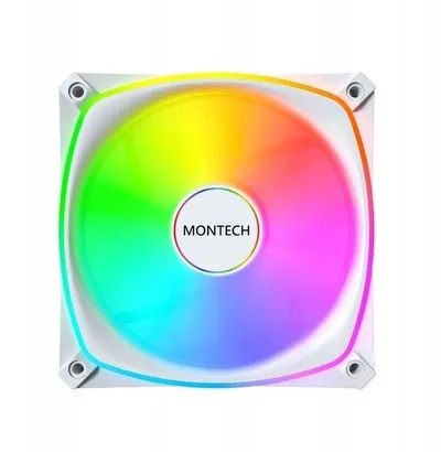 Ventilator PC Montech AX120 Pro ARGB, 120mm, PWM, i bardhë - 1