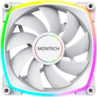 Ventilator PC Montech AX120 PWM, 120mm, ARGB, i bardhë - 2