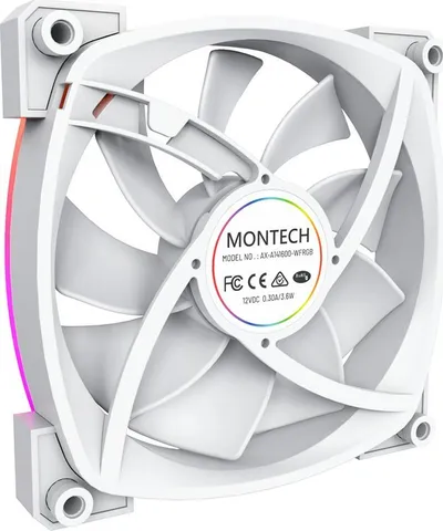 Ventilator PC Montech AX120 PWM, 120mm, ARGB, i bardhë - 3