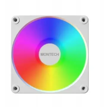Ventilator PC Montech GF120 V2, 120mm, ARGB PWM, i bardhë