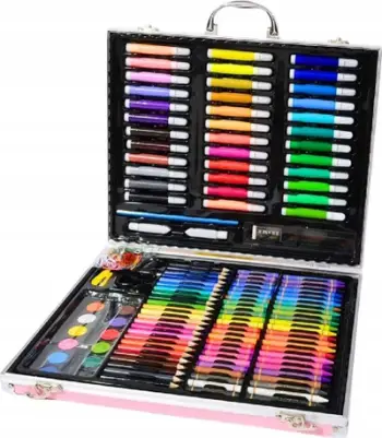 Set artistik për fëmijë Unicorn, 150 pjesë, në valixhe, rozë