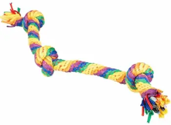 Lodër litar për qen Duvo+ Multicolor Sweater Rope, 3 nyje, 63cm