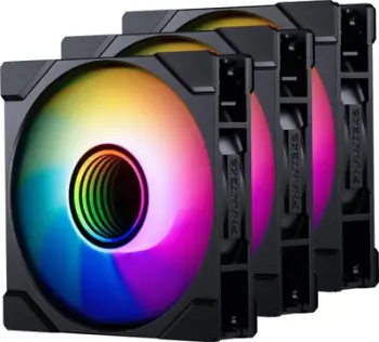 Ventilator PC Phanteks M25 Gen2, 120mm, DRGB PWM, paketë 3 copë, i zi