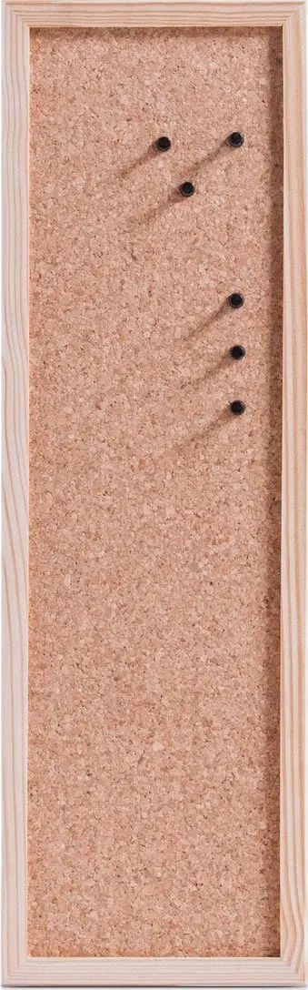 Tabla memo prej tape Zeller, 60cm x 20cm, me kornizë druri, ngjyrë natyrale
