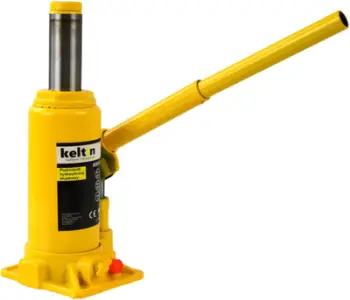 Krik hidraulik Bottle Jack 12T, kapacitet 12 ton, lartësi 205-390mm, i verdhë