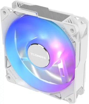 Ventilator PC Tcomas FA200, set 3x 120mm, RGB adresues, i bardhë