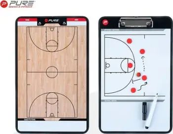 Tabla taktike basketbolli Pure2Improve P2I Coachboard, magnetike, 35 x 22 cm, shumëngjyrëshe