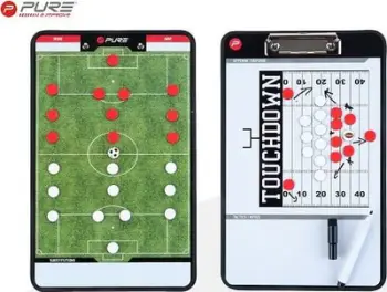 Tabla taktike futbolli Pure2Improve P2I Coachboard, palosëse, me magnetë, jeshile