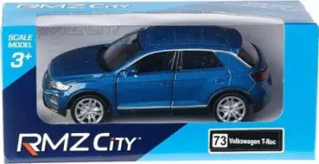Lodër maket Volkswagen T-Roc Blue RMZ Daffi, metalike, dyer që hapen, blu
