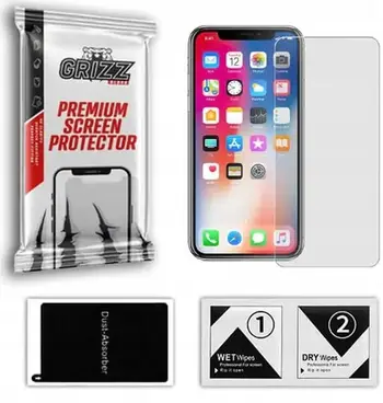 Folie ekrani GrizzProtector Premium, për smartphone me notch, kundër gjurmëve të gishtërinjve, transparente