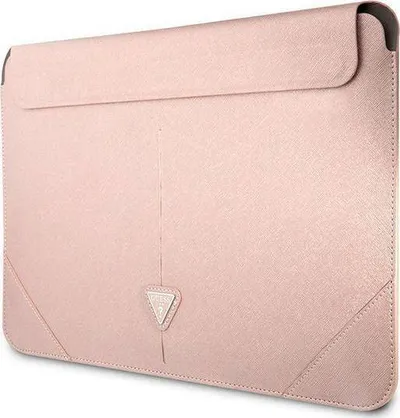 Çantë për tabletë Guess, Saffiano Triangle, 16'', rozë - 1