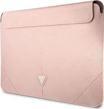 Çantë për tabletë Guess, Saffiano Triangle, 16'', rozë