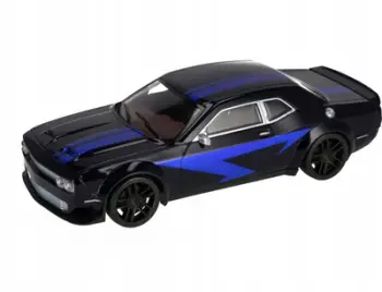 Lodër makinë sportive me motor pull back, plastike, për fëmijë 3+, e zezë
