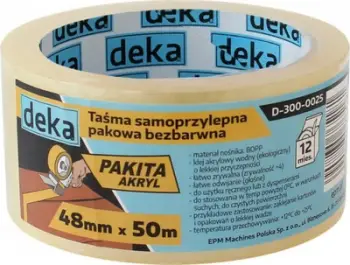 Shirit ngjitës Deka TAAMA, 48mm x 50m, transparent