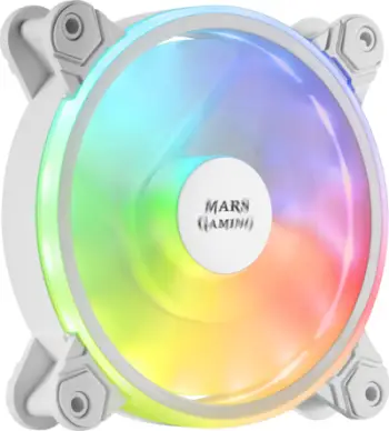 Ventilator për kompjuter Mars Gaming MFXW Dual ARGB, 120mm, i bardhë