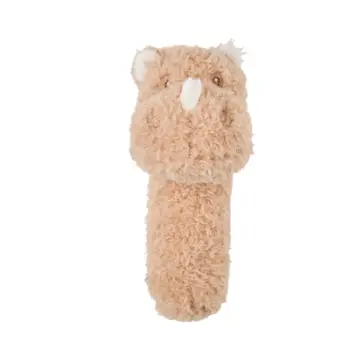 Loder me zhurme Rattle Rhino - 14 cm - Teddy Caramel