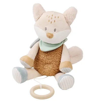 Lodër me muzikë Nattou Fox, 24 cm, Flo Mint Green - 1