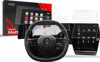 Folie mbrojtëse ekran 2in1 Anti-Fingerprint Renault Espace 12", matte, transparente