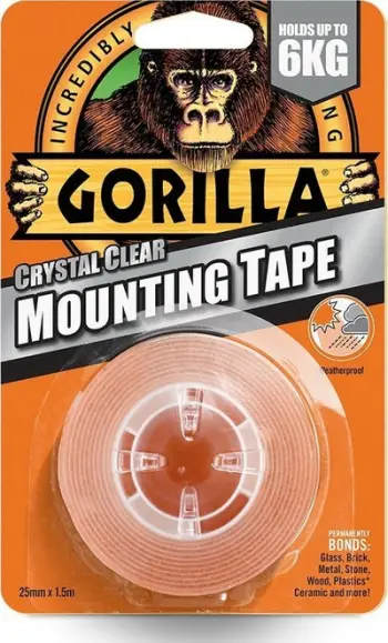 Shirit ngjitës dyanësh Gorilla Glue Heavy Duty, 25mm, 1.5m, transparent