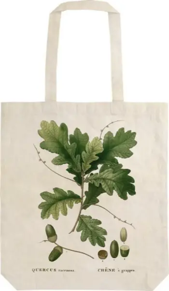 Çantë shpatulle Skona Ting Shopper Cotton Leaf STBAG 06, pambuk, me motiv gjetheje, e gjelbër