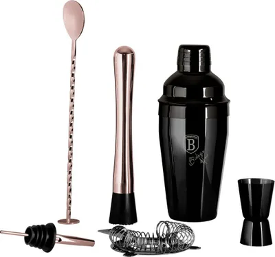 Set bartenderi Berlingerhaus BH-8546, 6 pjesë, çelik inox, i zi - 1